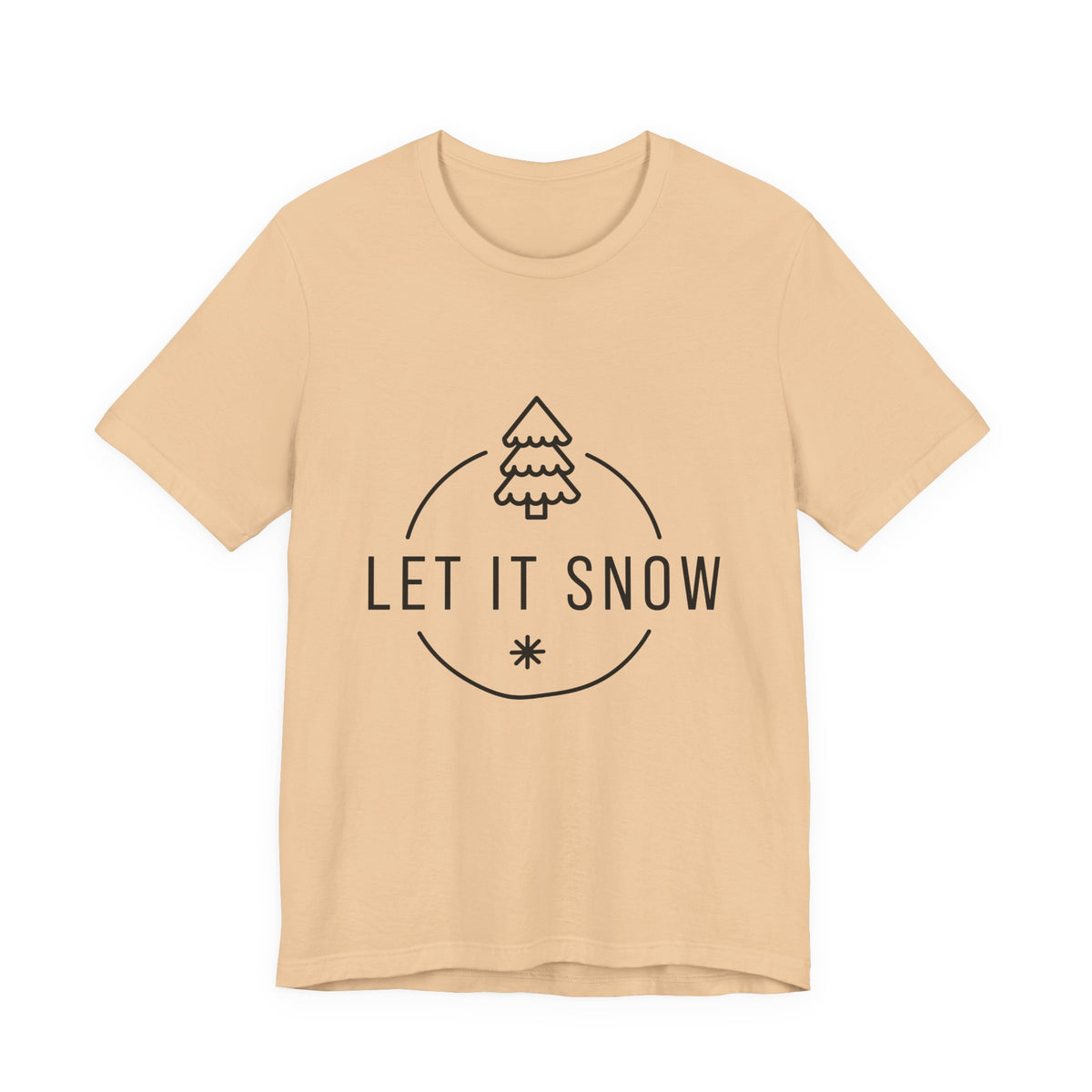 Let It Snow Christmas Tree Tee | Holiday Winter Snowflake T-Shirt
