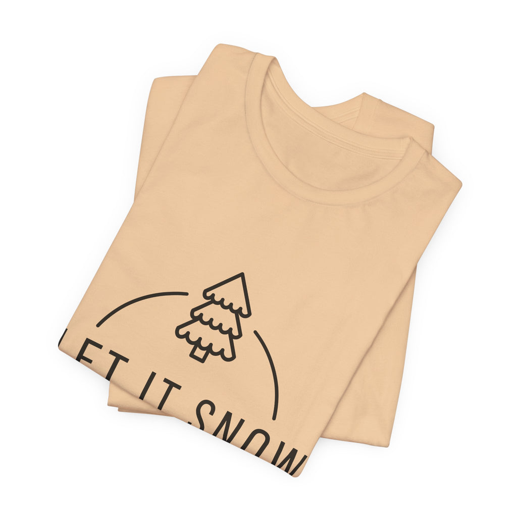 Let It Snow Christmas Tree Tee | Holiday Winter Snowflake T-Shirt