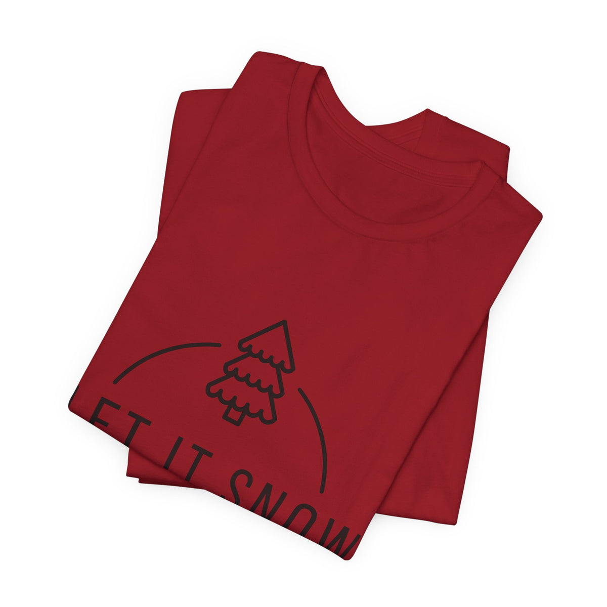 Let It Snow Christmas Tree Tee | Holiday Winter Snowflake T-Shirt
