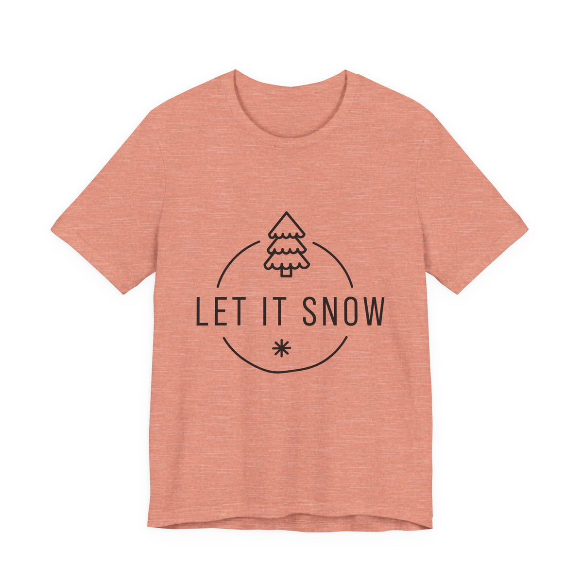 Let It Snow Christmas Tree Tee | Holiday Winter Snowflake T-Shirt