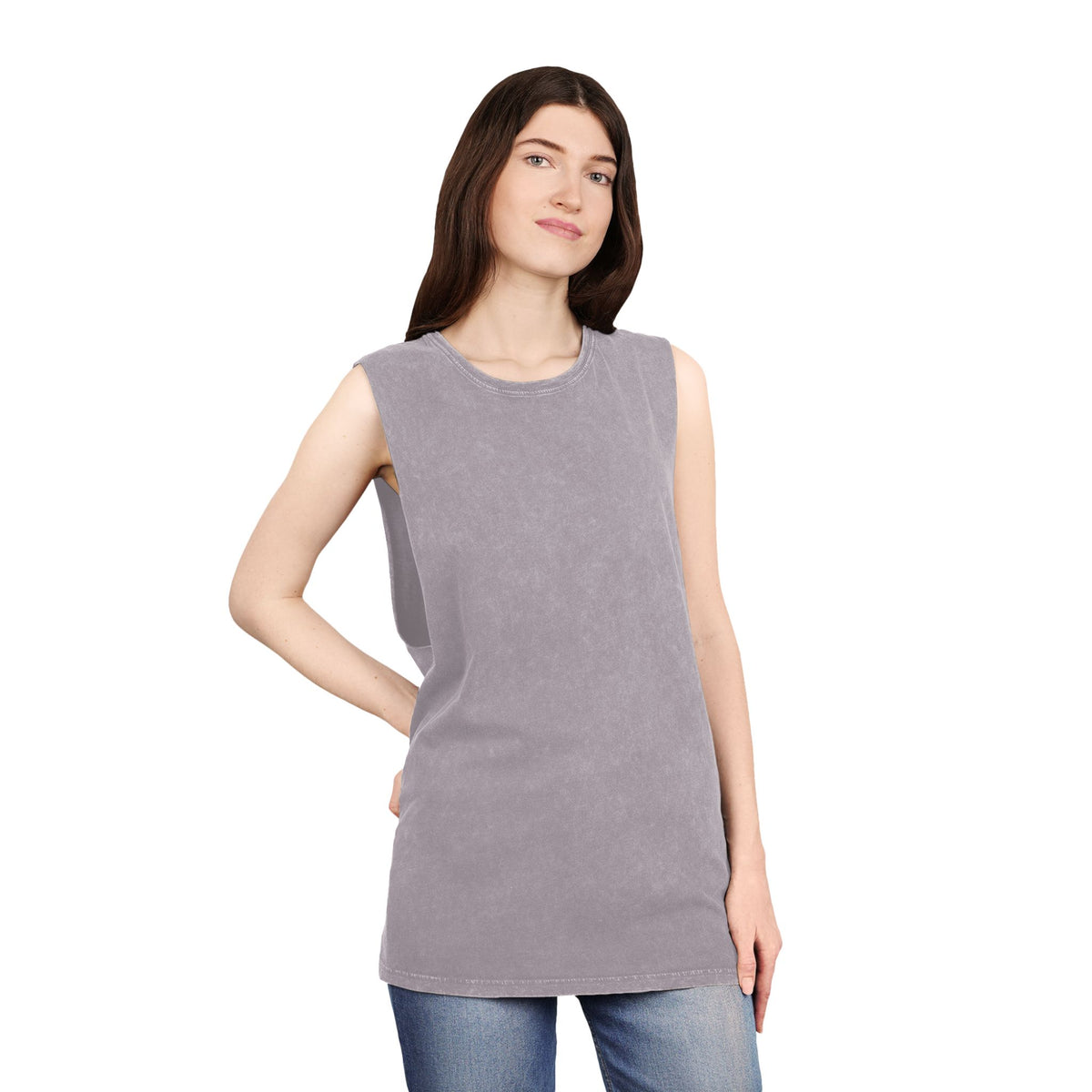 Sarcasm Tank Top — Vintage Stonewash Sleeveless Tee
