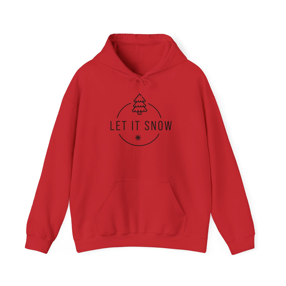 Let It Snow minimalist tree and snowflake Hoodie | Winter holiday sweatshirt
