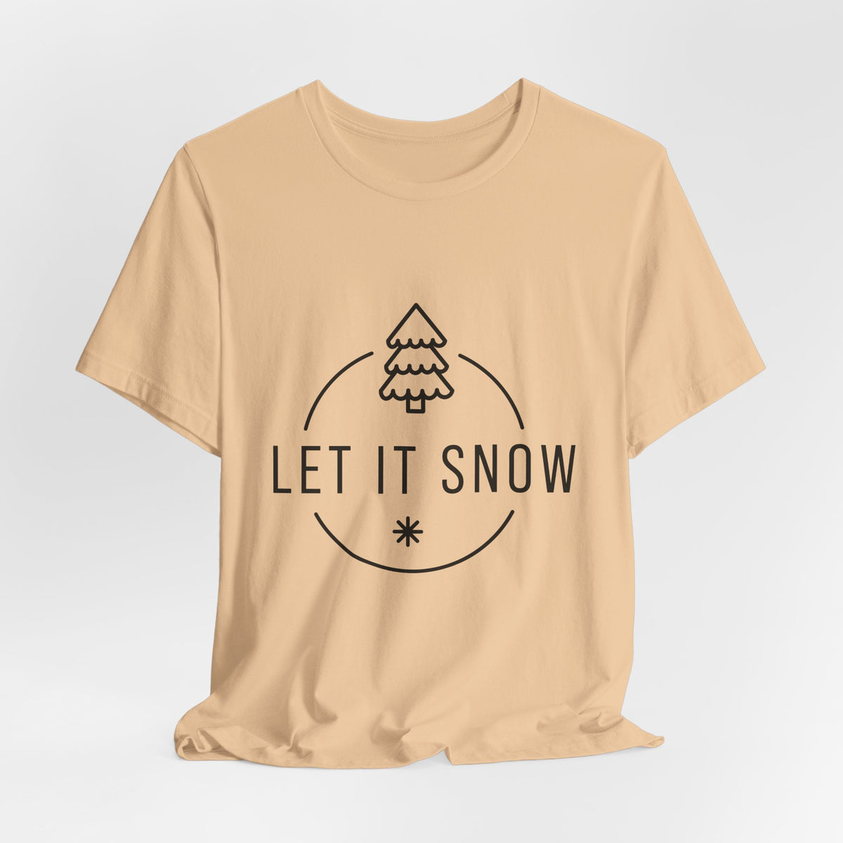 Let It Snow Christmas Tree Tee | Holiday Winter Snowflake T-Shirt