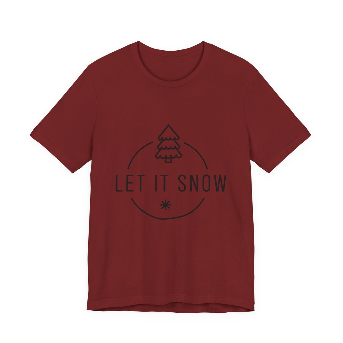Let It Snow Christmas Tree Tee | Holiday Winter Snowflake T-Shirt