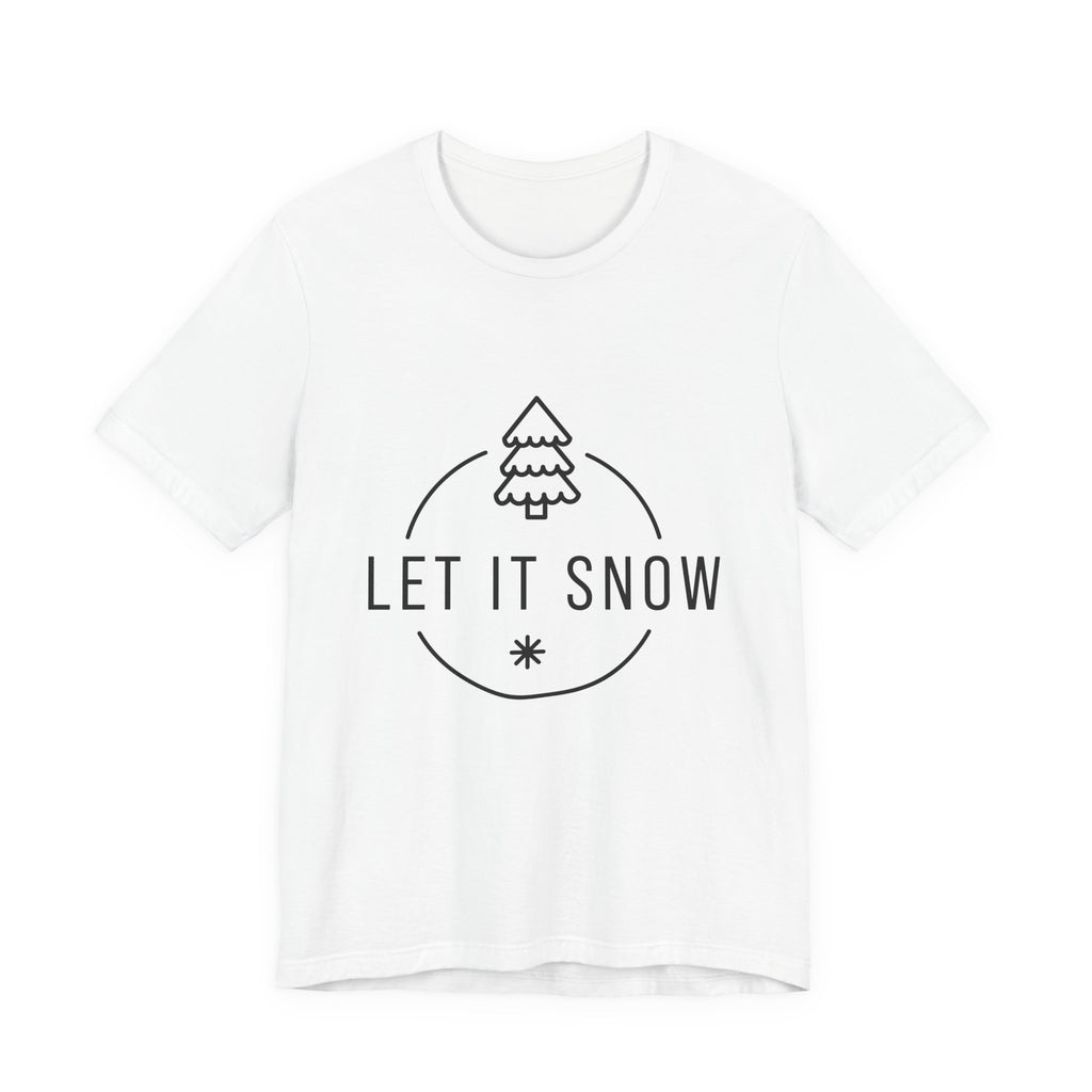 Let It Snow Christmas Tree Tee | Holiday Winter Snowflake T-Shirt