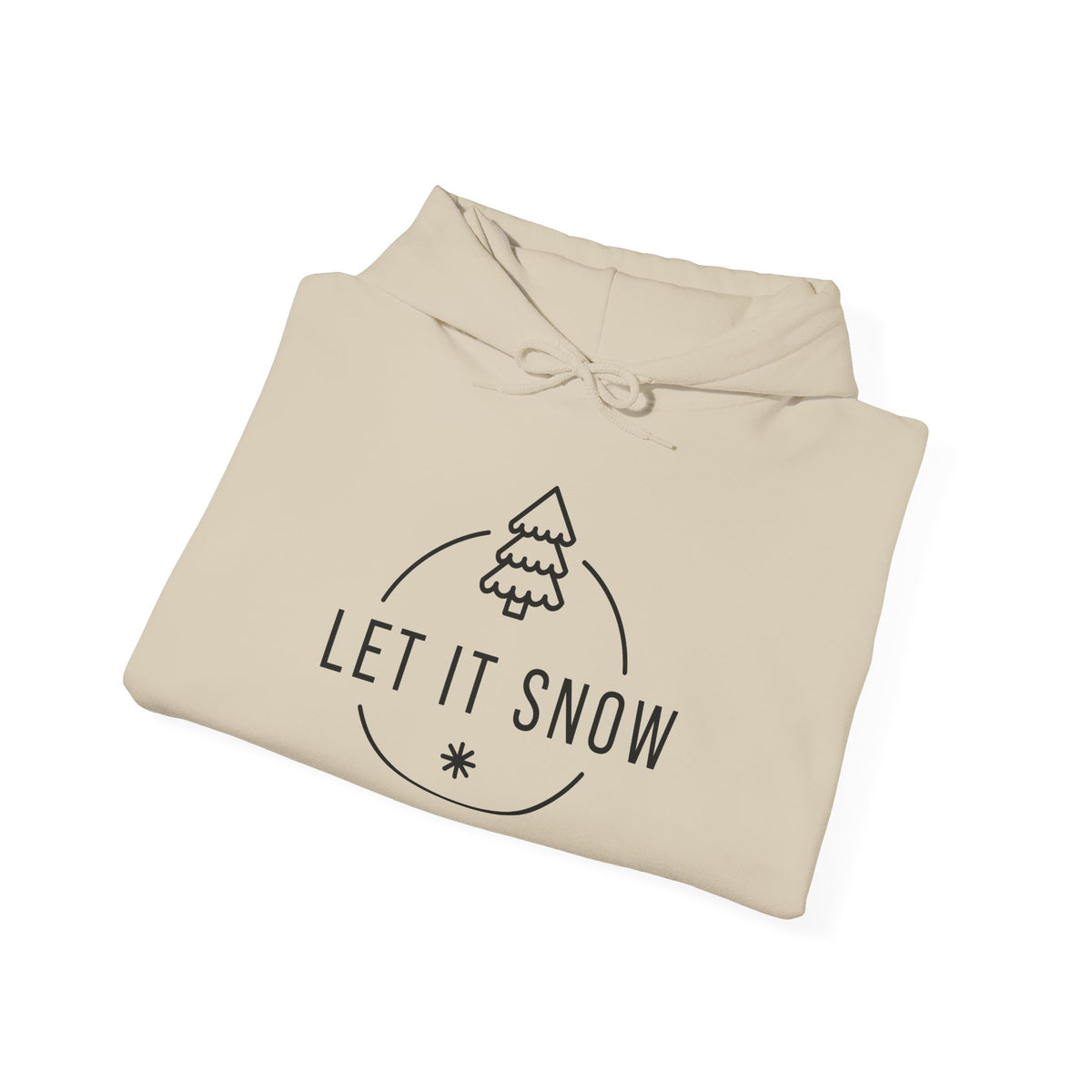 Let It Snow minimalist tree and snowflake Hoodie | Winter holiday sweatshirt