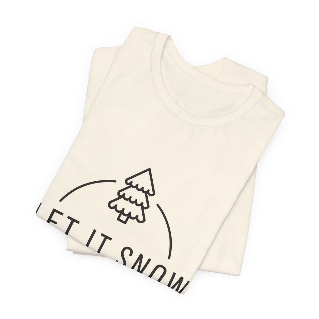 Let It Snow Christmas Tree Tee | Holiday Winter Snowflake T-Shirt