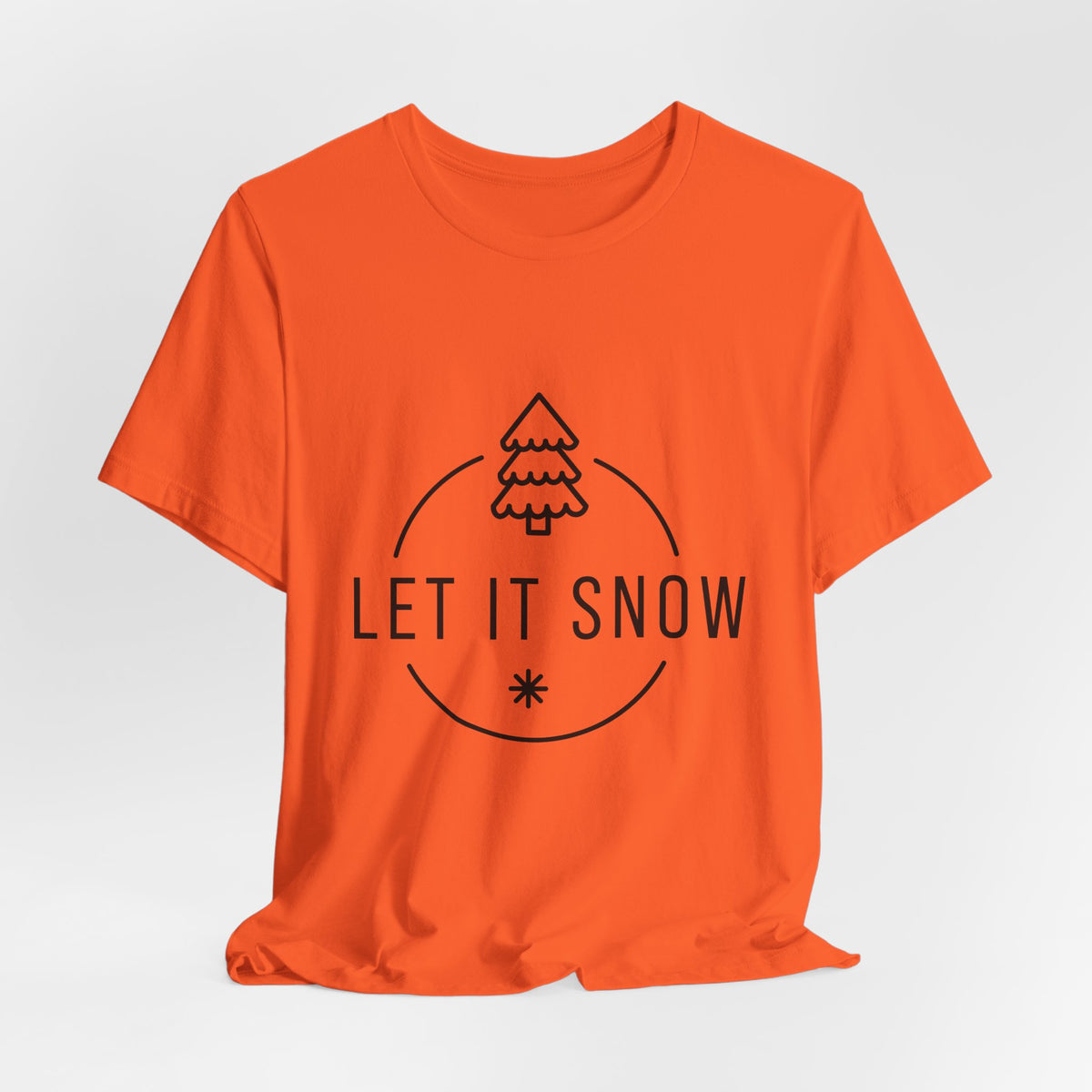 Let It Snow Christmas Tree Tee | Holiday Winter Snowflake T-Shirt
