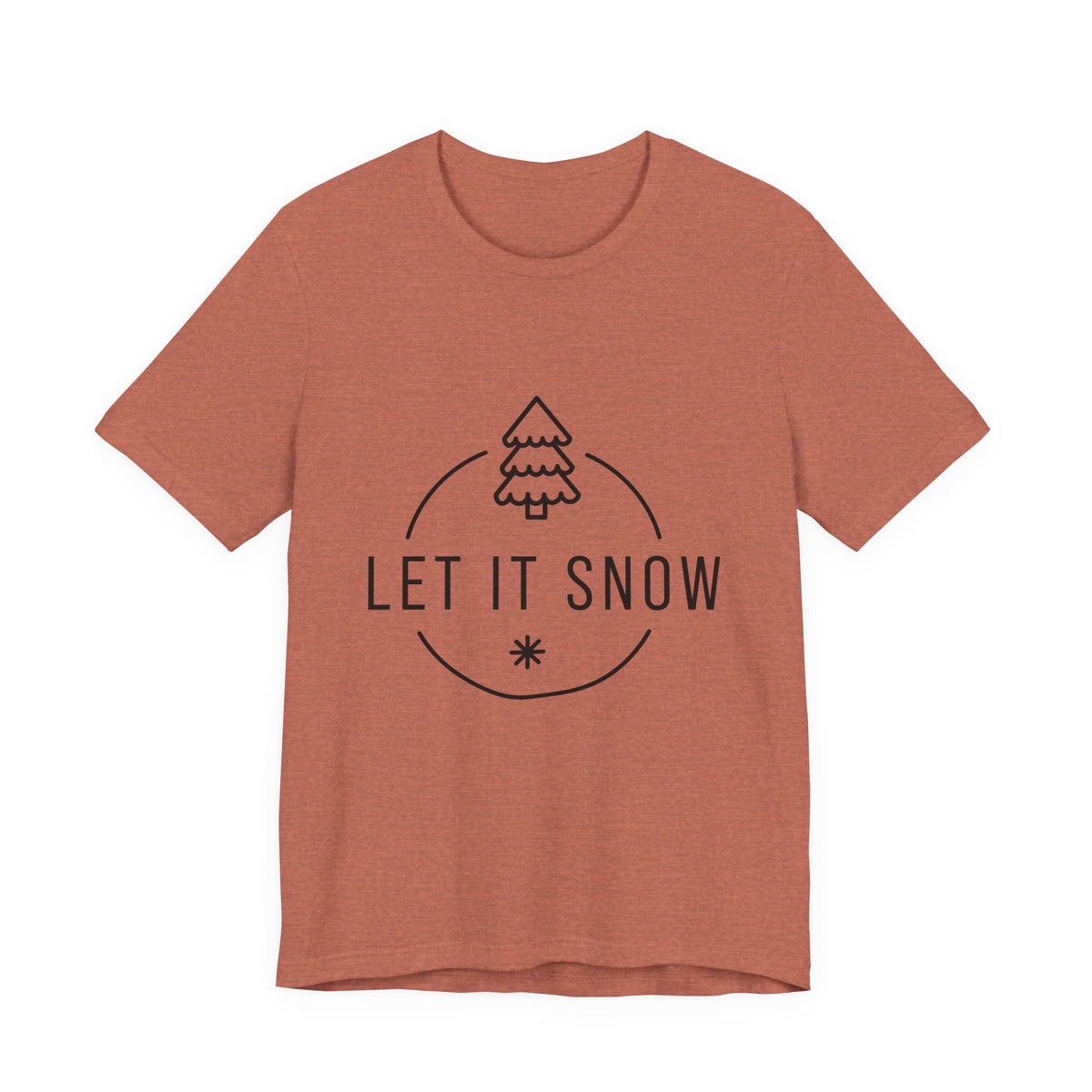 Let It Snow Christmas Tree Tee | Holiday Winter Snowflake T-Shirt