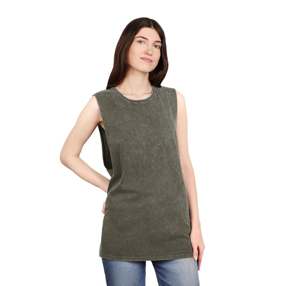 Sarcasm Tank Top — Vintage Stonewash Sleeveless Tee