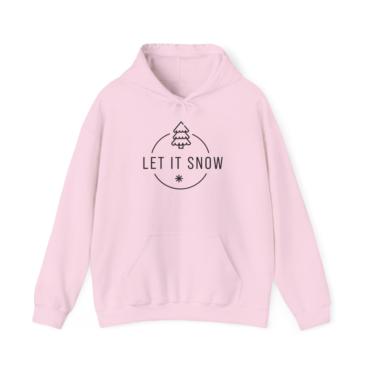 Let It Snow minimalist tree and snowflake Hoodie | Winter holiday sweatshirt
