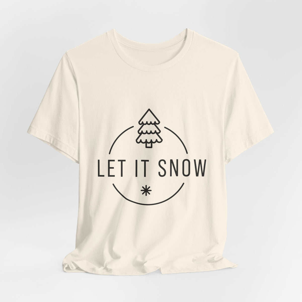 Let It Snow Christmas Tree Tee | Holiday Winter Snowflake T-Shirt