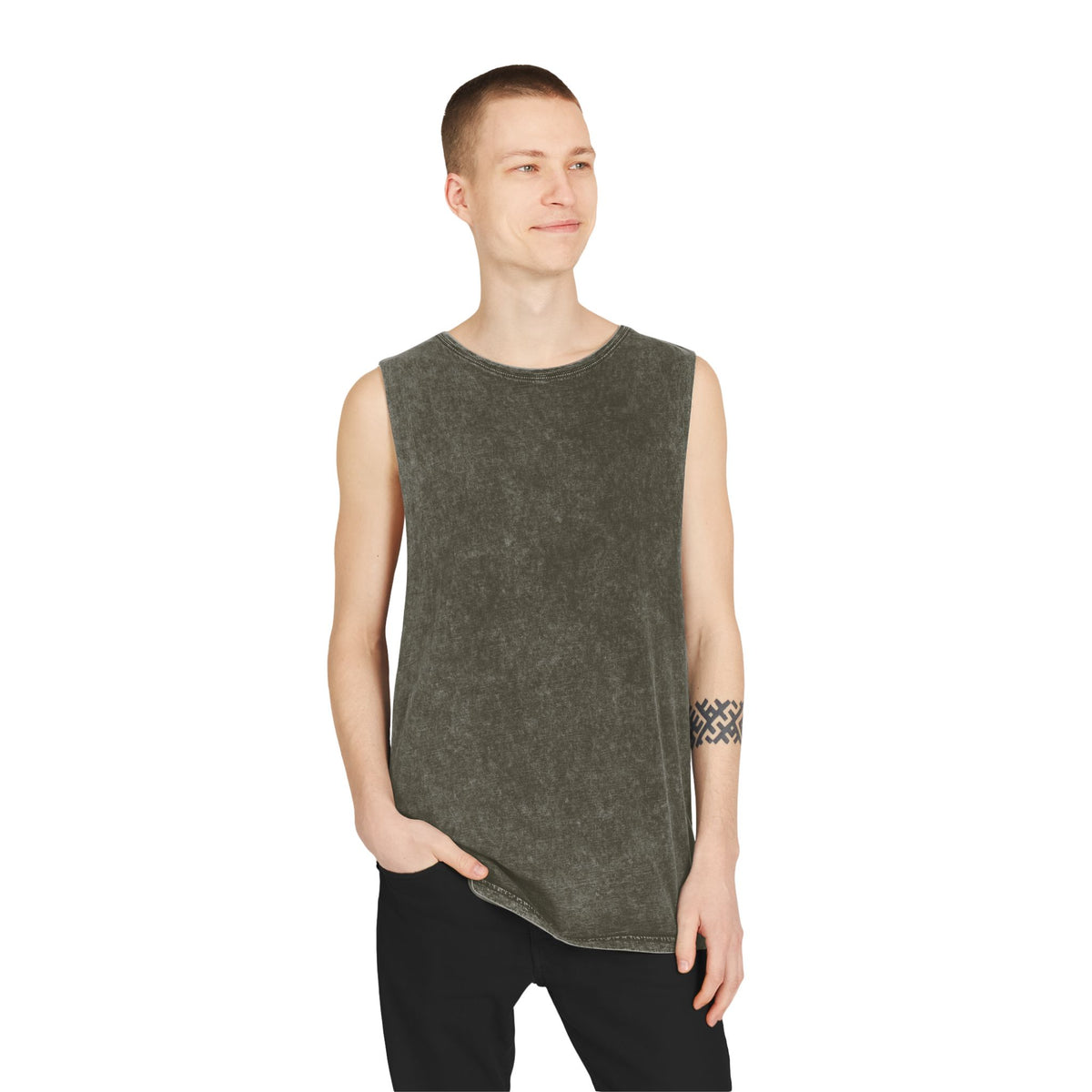 Sarcasm Tank Top — Vintage Stonewash Sleeveless Tee