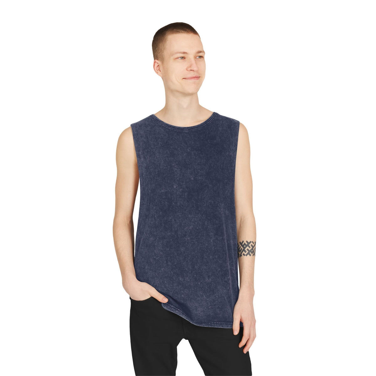 Sarcasm Tank Top — Vintage Stonewash Sleeveless Tee