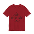 Let It Snow Christmas Tree Tee | Holiday Winter Snowflake T-Shirt