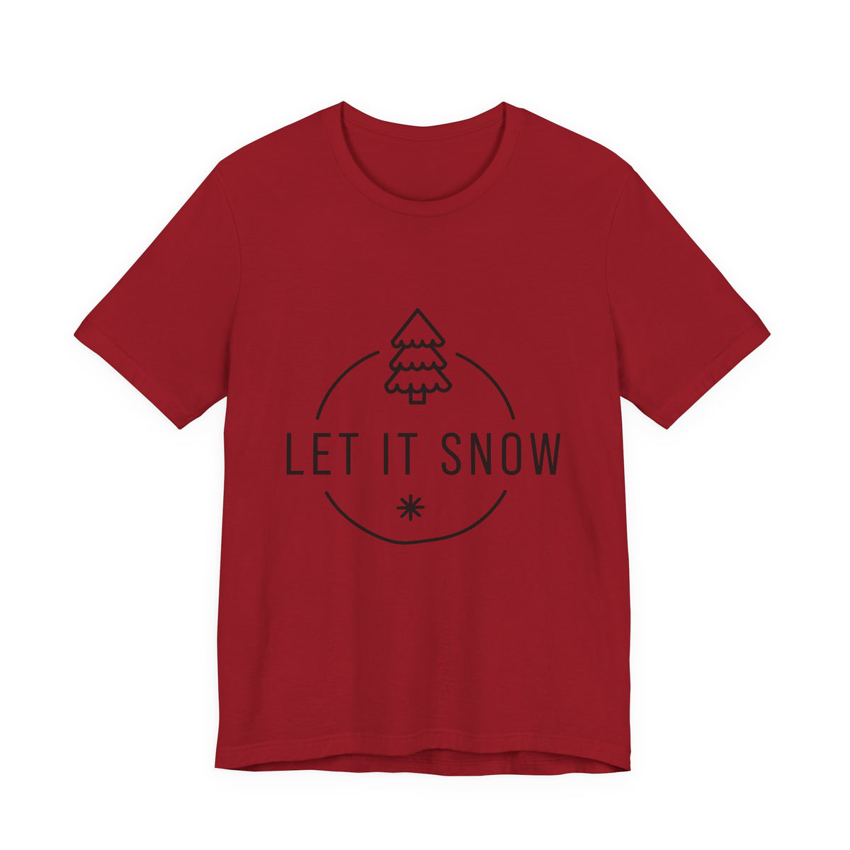 Let It Snow Christmas Tree Tee | Holiday Winter Snowflake T-Shirt