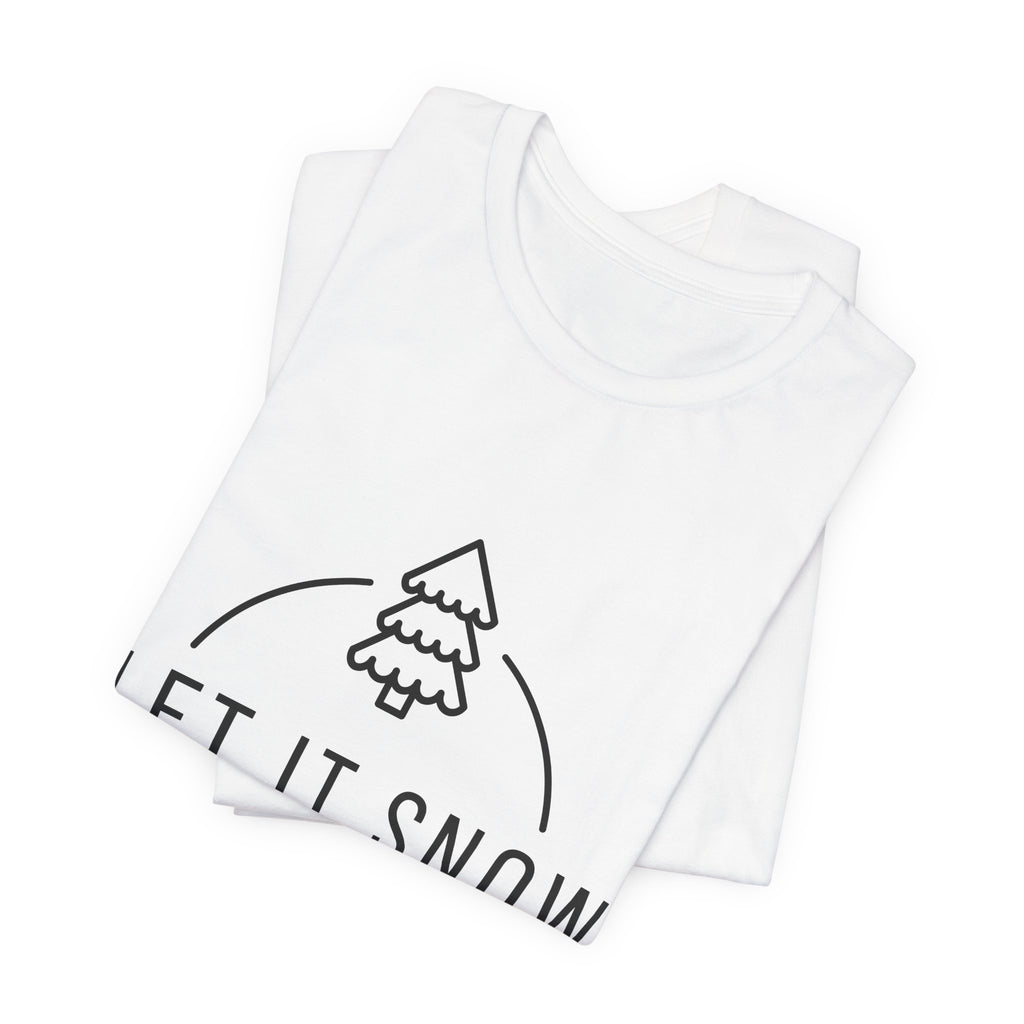 Let It Snow Christmas Tree Tee | Holiday Winter Snowflake T-Shirt