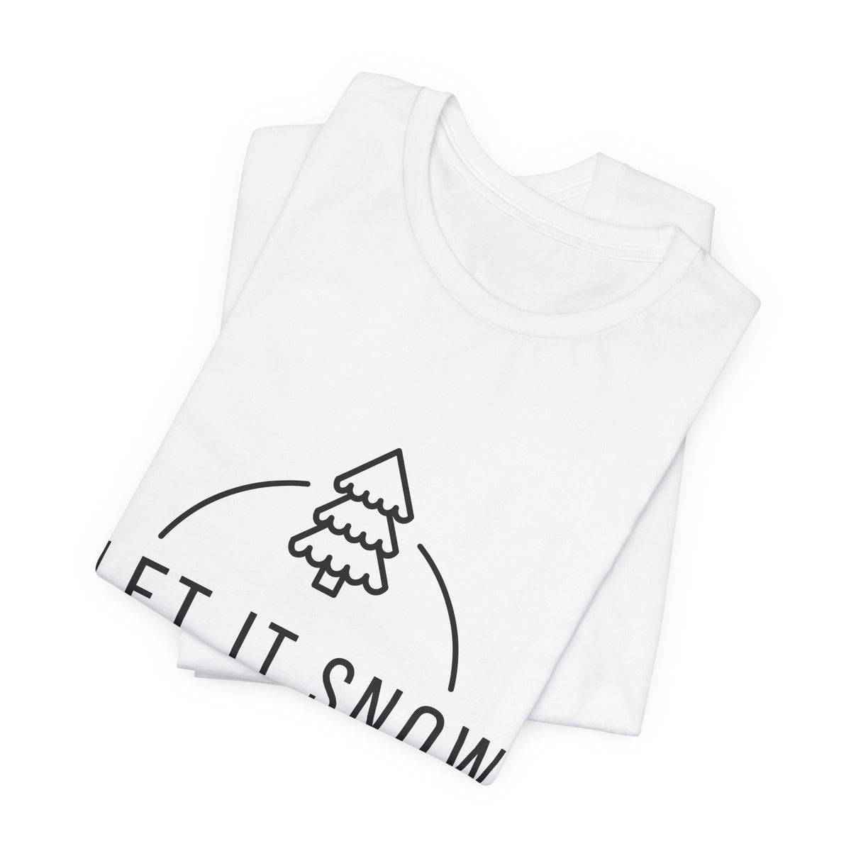 Let It Snow Christmas Tree Tee | Holiday Winter Snowflake T-Shirt