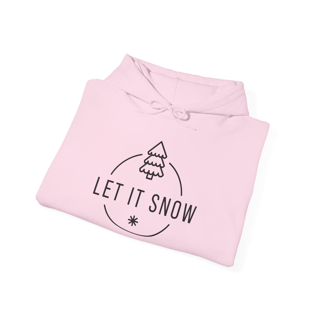 Let It Snow minimalist tree and snowflake Hoodie | Winter holiday sweatshirt