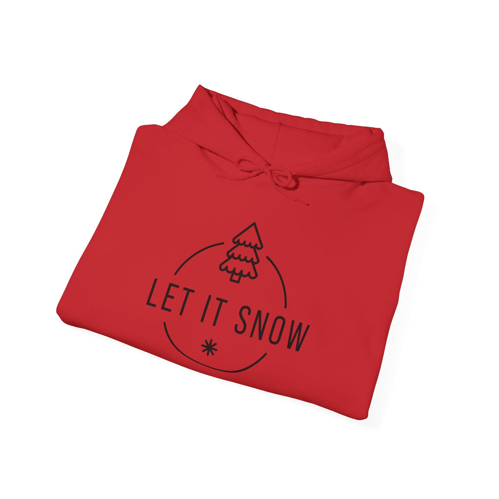 Let It Snow minimalist tree and snowflake Hoodie | Winter holiday sweatshirt