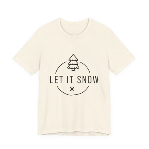 Let It Snow Christmas Tree Tee | Holiday Winter Snowflake T-Shirt