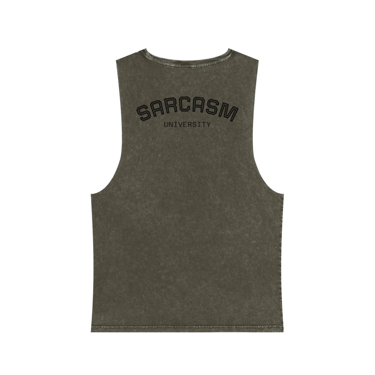 Sarcasm Tank Top — Vintage Stonewash Sleeveless Tee