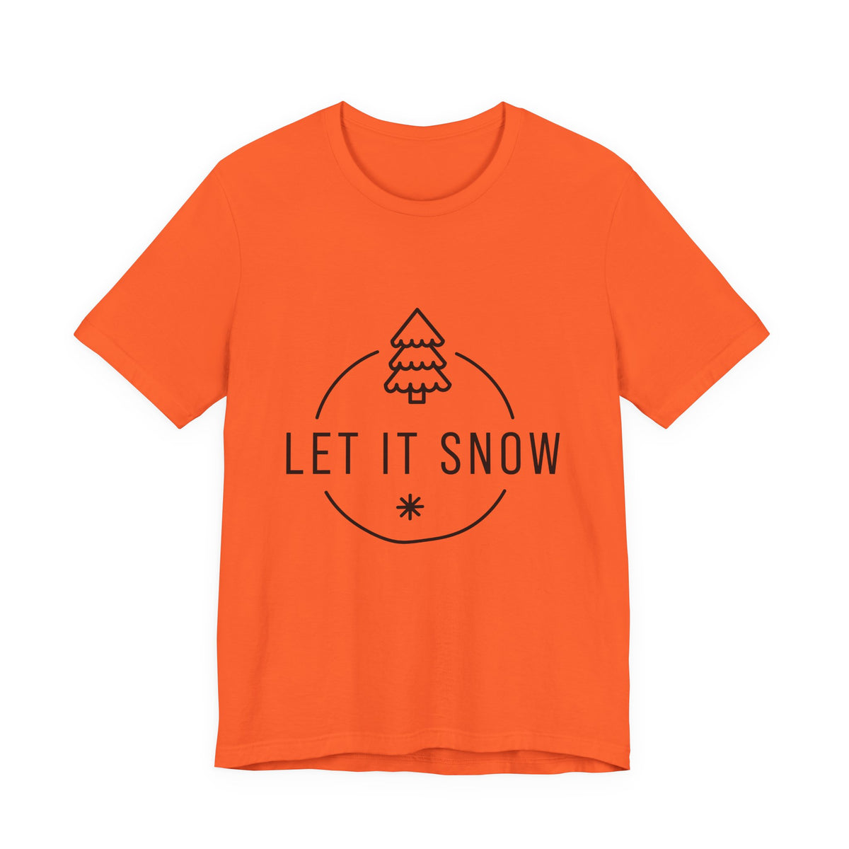 Let It Snow Christmas Tree Tee | Holiday Winter Snowflake T-Shirt