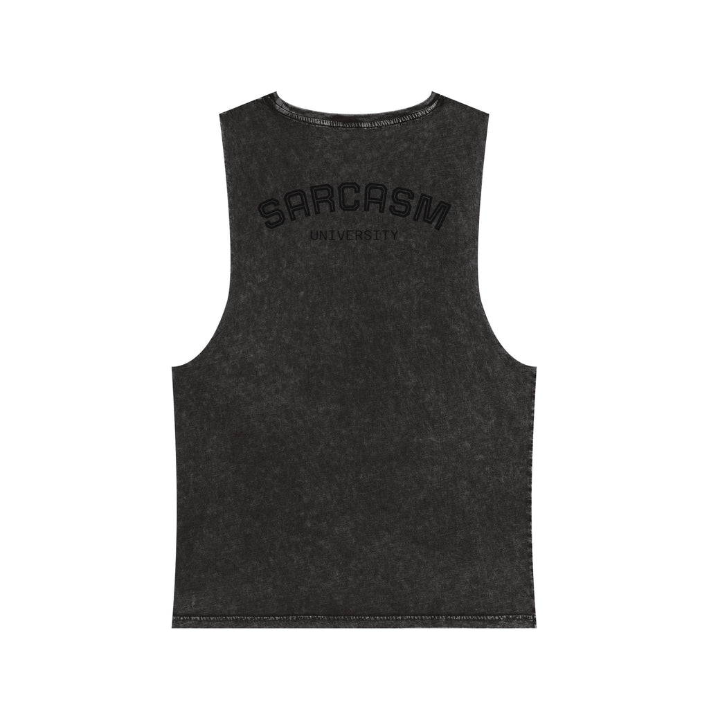 Sarcasm Tank Top — Vintage Stonewash Sleeveless Tee