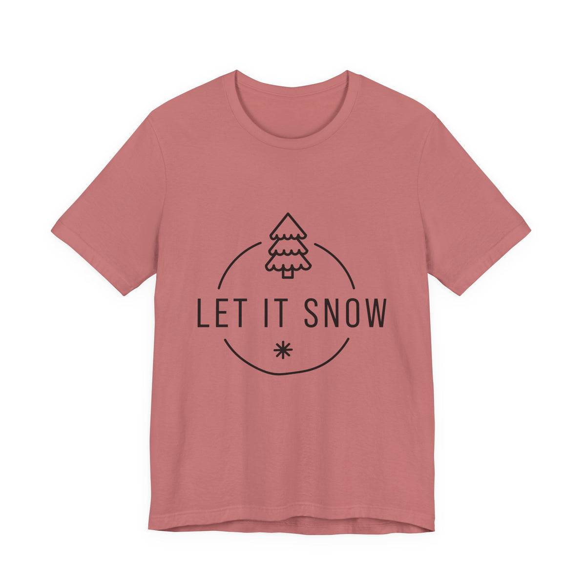Let It Snow Christmas Tree Tee | Holiday Winter Snowflake T-Shirt